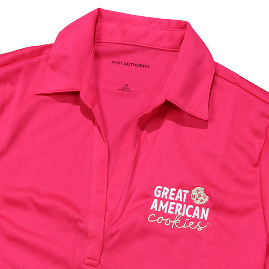 GAC Women's Performance Polo - Pink Raspberry